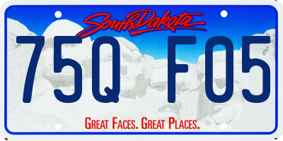 SD license plate 75QF05