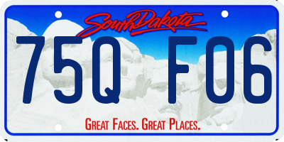 SD license plate 75QF06