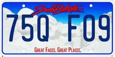 SD license plate 75QF09