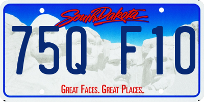 SD license plate 75QF10