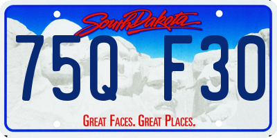 SD license plate 75QF30
