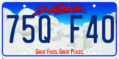 SD license plate 75QF40