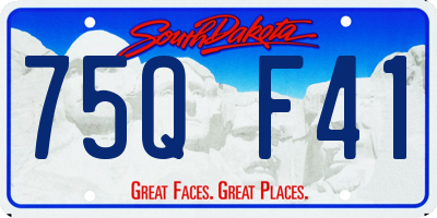 SD license plate 75QF41