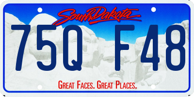 SD license plate 75QF48