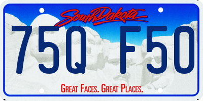 SD license plate 75QF50
