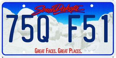 SD license plate 75QF51
