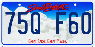 SD license plate 75QF60