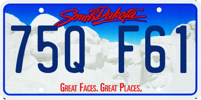 SD license plate 75QF61