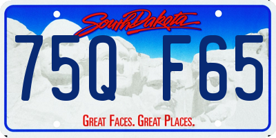 SD license plate 75QF65