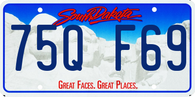 SD license plate 75QF69
