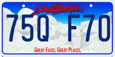 SD license plate 75QF70