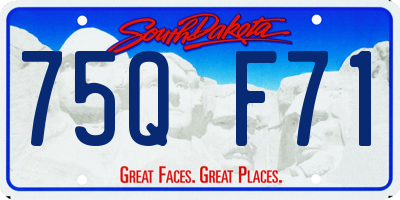 SD license plate 75QF71