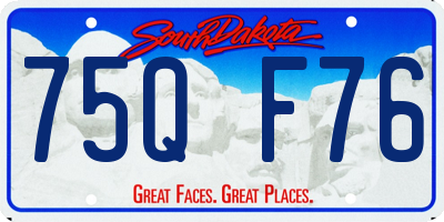 SD license plate 75QF76