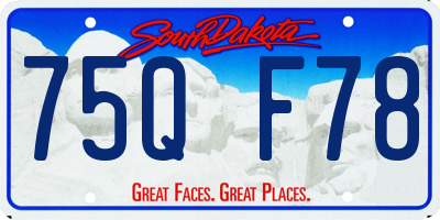 SD license plate 75QF78