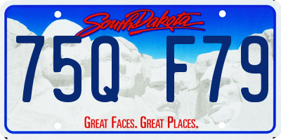 SD license plate 75QF79