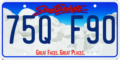 SD license plate 75QF90