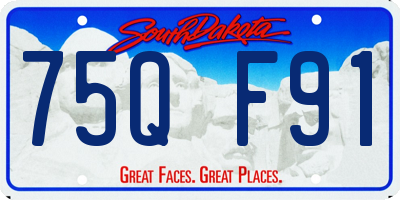 SD license plate 75QF91