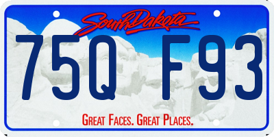 SD license plate 75QF93