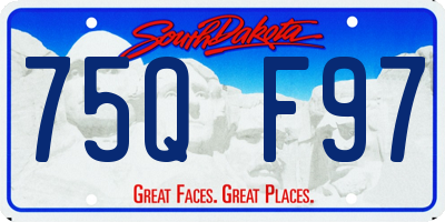 SD license plate 75QF97