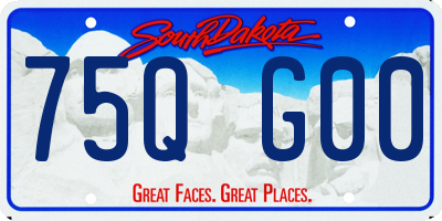 SD license plate 75QG00