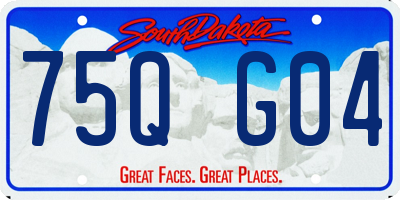 SD license plate 75QG04