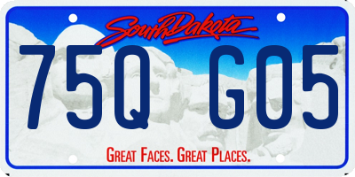 SD license plate 75QG05