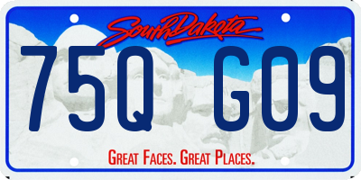 SD license plate 75QG09