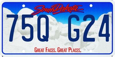 SD license plate 75QG24