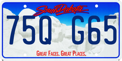 SD license plate 75QG65