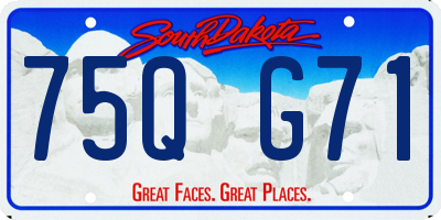 SD license plate 75QG71
