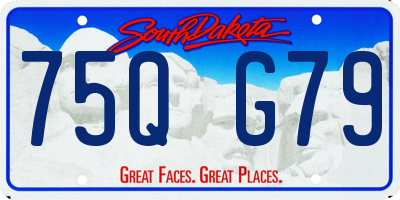 SD license plate 75QG79