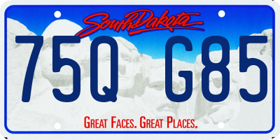 SD license plate 75QG85