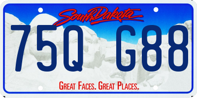 SD license plate 75QG88