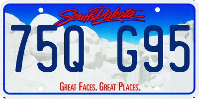 SD license plate 75QG95
