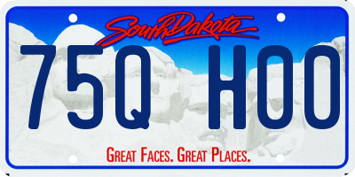 SD license plate 75QH00