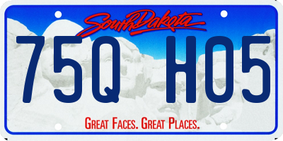 SD license plate 75QH05