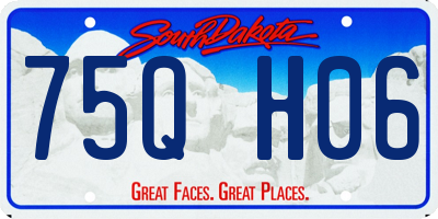 SD license plate 75QH06