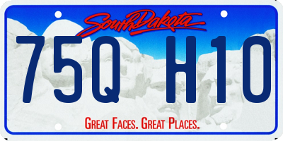 SD license plate 75QH10
