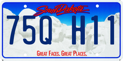SD license plate 75QH11