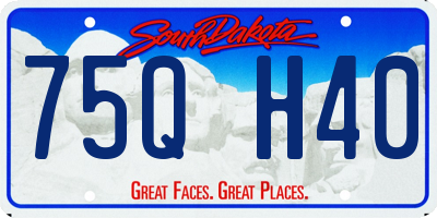 SD license plate 75QH40