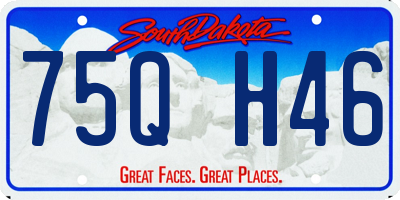 SD license plate 75QH46