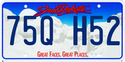 SD license plate 75QH52
