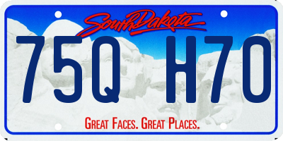 SD license plate 75QH70