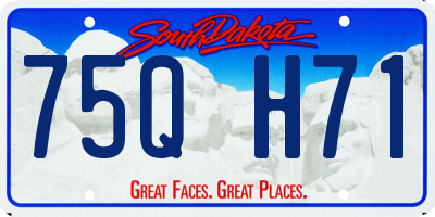 SD license plate 75QH71