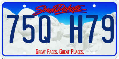 SD license plate 75QH79