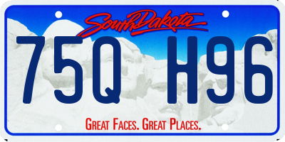 SD license plate 75QH96