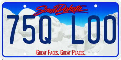 SD license plate 75QL00