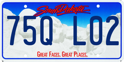 SD license plate 75QL02