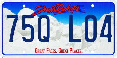SD license plate 75QL04