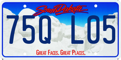 SD license plate 75QL05